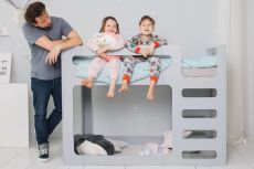 Ліжко двоярусне IndigoWood Cubed gray 190х90см